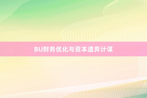 BU财务优化与资本遗弃计谋